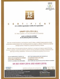 Certificat SRAC -SR ISO 45001-2018