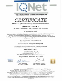 Certificat SRAC-IQNET SR EN ISO 14001 -2015