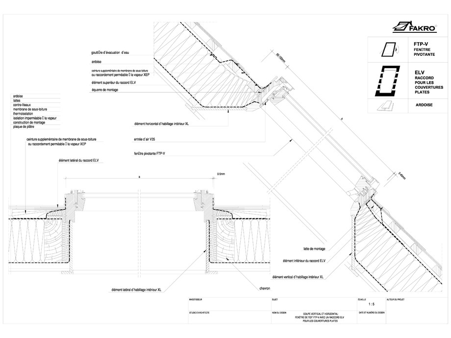Pagina 1-CAD-DWG Ferestre cu articulare mediana FAKRO Detaliu de produs 