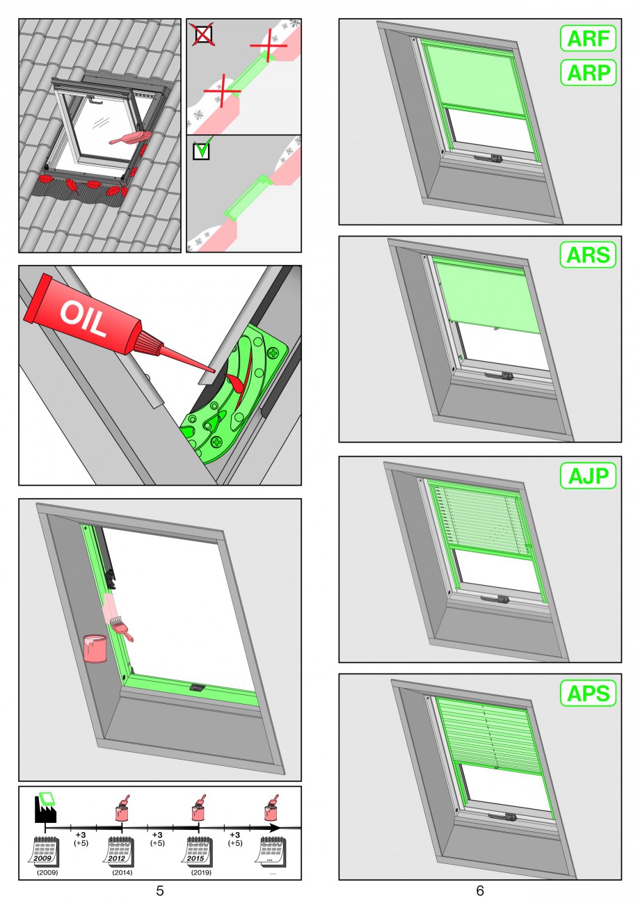 Pagina 3-Ferestre de mansarda cu articulare mediana
 FAKRO Instructiuni montaj, utilizare Romana, Engleza,...