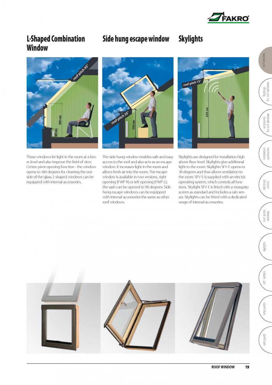 Pagina 12-Ferestre de mansarda FAKRO BDR/ BDL, FGH-V Galeria, FTU-V Z-WAVE, FTP-V Z-WAVE, FTP-V R1, FTP-V P2, ...
