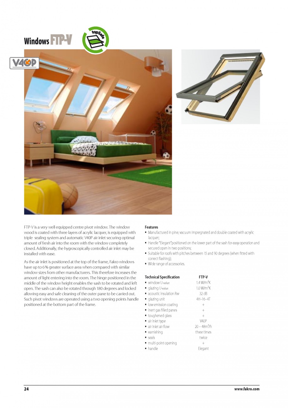 Pagina 17-Ferestre de mansarda FAKRO BDR/ BDL, FGH-V Galeria, FTU-V Z-WAVE, FTP-V Z-WAVE, FTP-V R1, FTP-V P2, ...