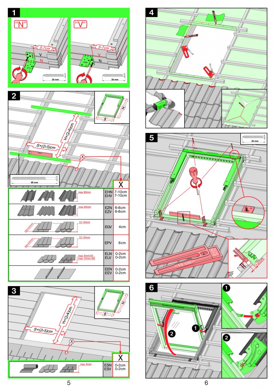 Pagina 3-Ferestre de mansarda cu dubla articulare FAKRO FPP-V preSelect, FPU-V preSelect Instructiuni montaj,...
