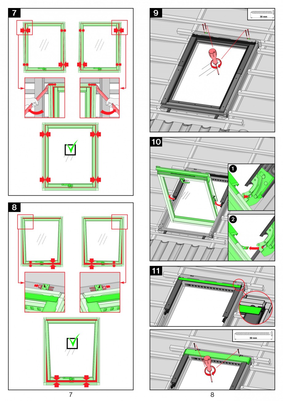 Pagina 4-Ferestre de mansarda cu dubla articulare FAKRO FPP-V preSelect, FPU-V preSelect Instructiuni montaj,...