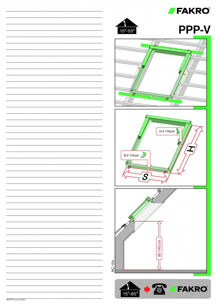 Pagina 1-Ferestre de mansarda cu dubla articulare FAKRO PPP-V preSelect Instructiuni montaj, utilizare PPP-V
...