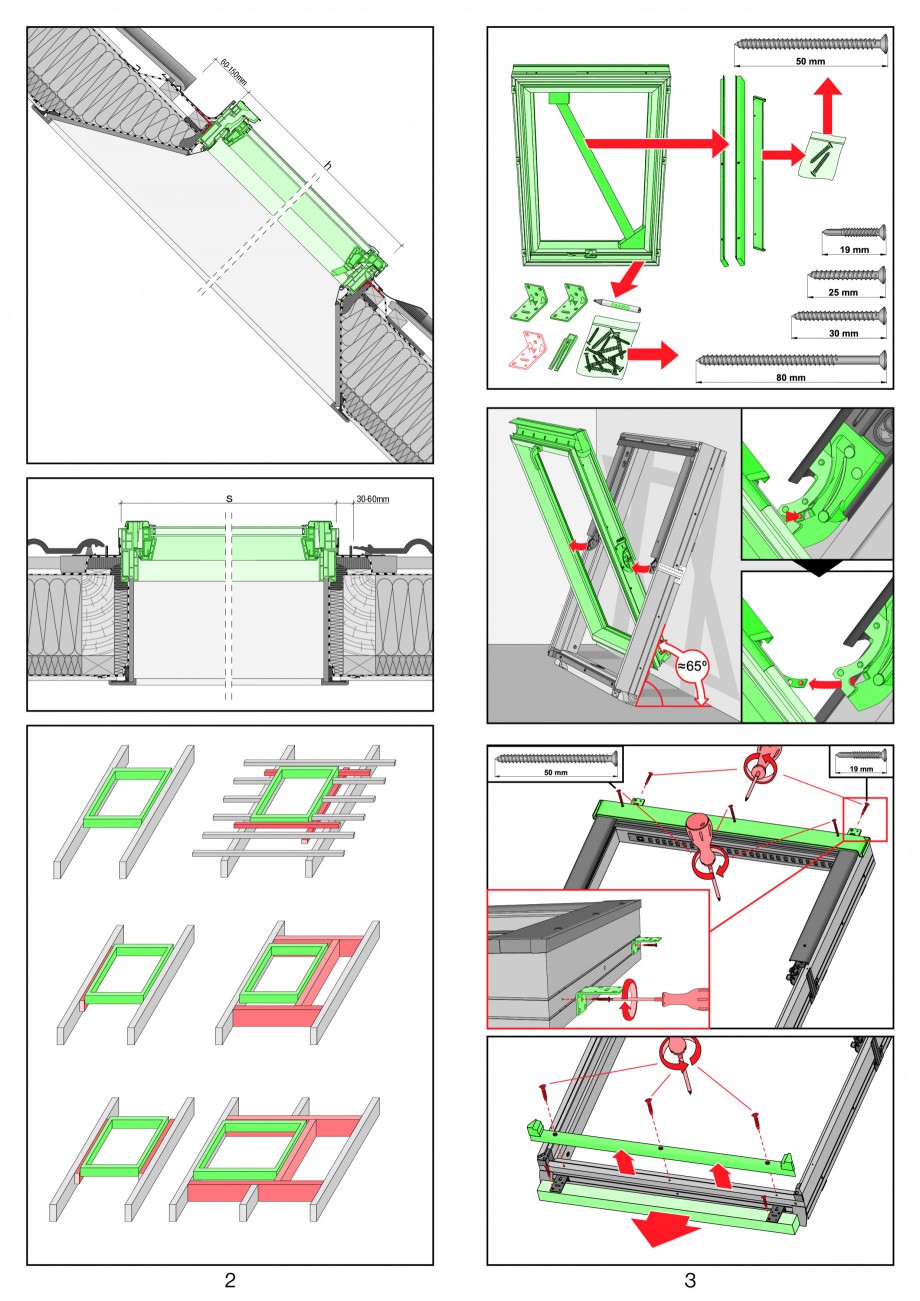 Pagina 2-Ferestre de mansarda cu dubla articulare FAKRO PPP-V preSelect Instructiuni montaj, utilizare 