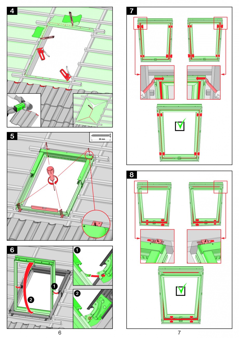 Pagina 4-Ferestre de mansarda cu dubla articulare FAKRO PPP-V preSelect Instructiuni montaj, utilizare 