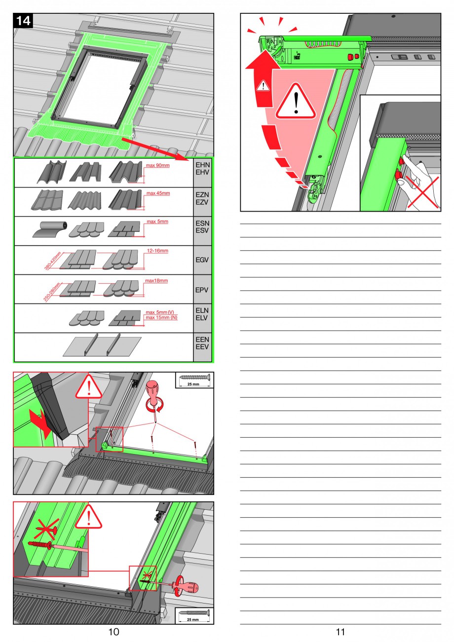 Pagina 6-Ferestre de mansarda cu dubla articulare FAKRO PPP-V preSelect Instructiuni montaj, utilizare 