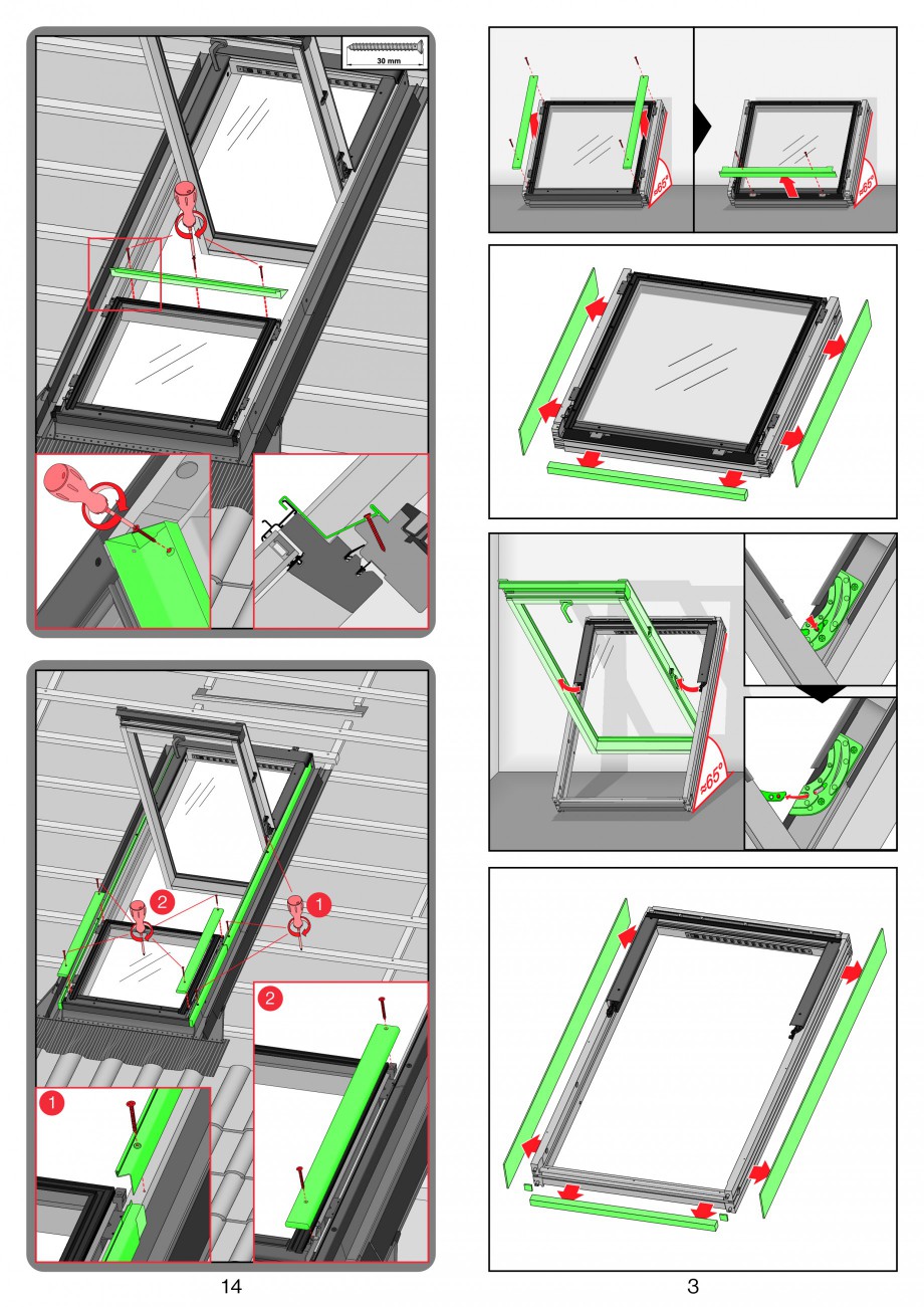 Pagina 3-Ferestre de mansarda superinalte FAKRO FDY-V Duet proSky Instructiuni montaj, utilizare n niet...