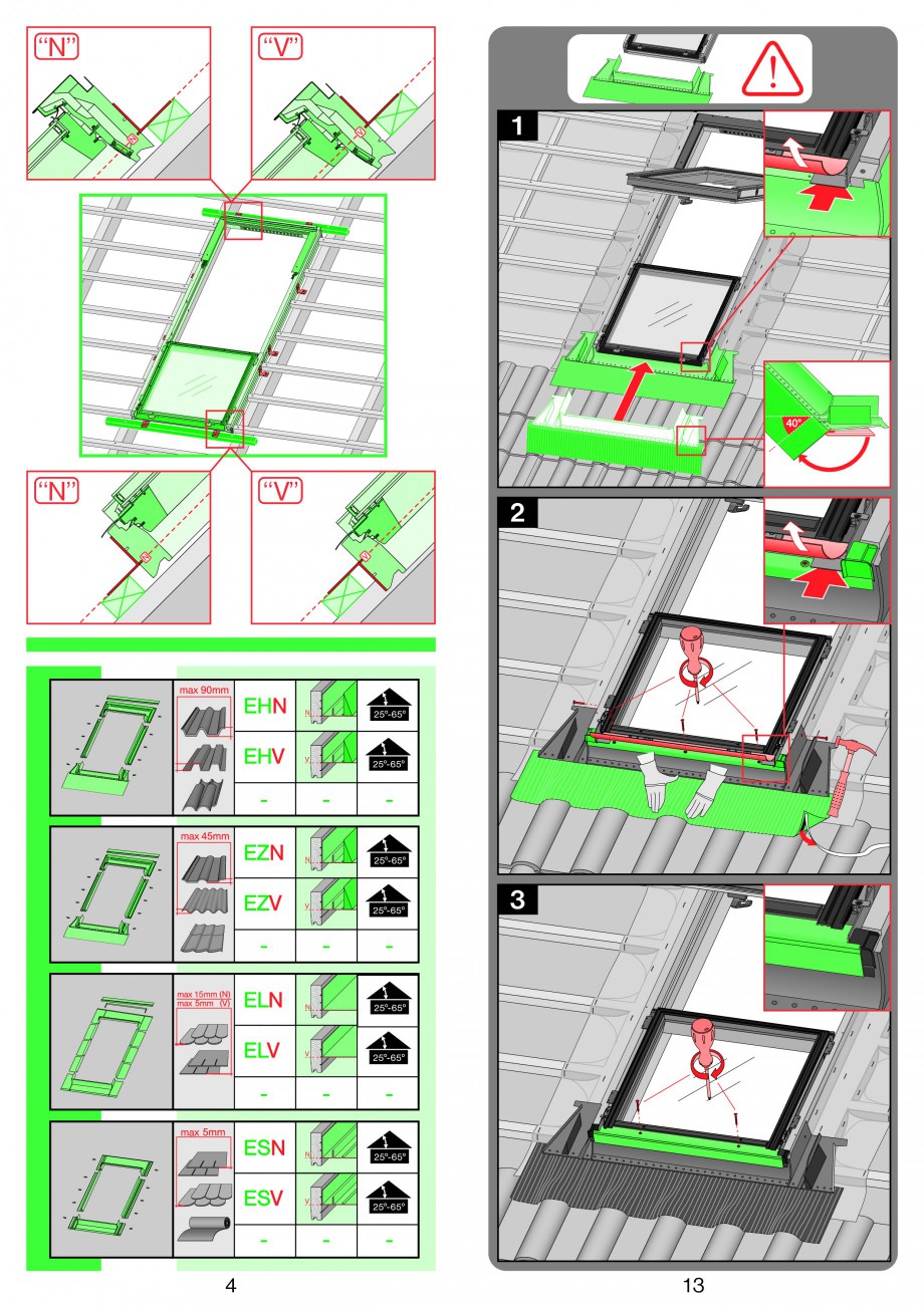 Pagina 4-Ferestre de mansarda superinalte FAKRO FDY-V Duet proSky Instructiuni montaj, utilizare tavebných...