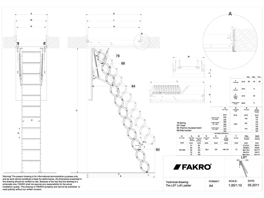 Pagina 1-CAD-DWG Scara modulara din lemn FAKRO Detaliu de produs LST 