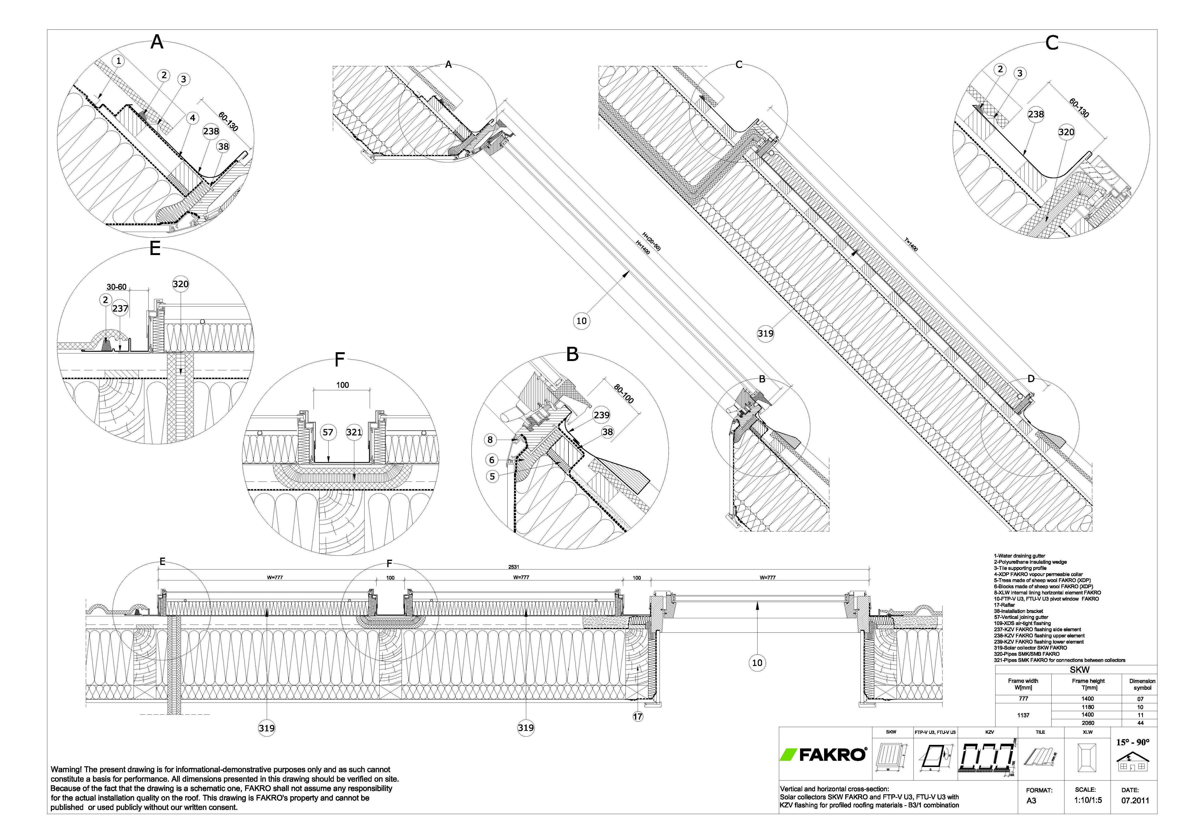 Cad Pdf Panou Solar Pentru Apa Calda Fakro Detaliu De Produs Skw