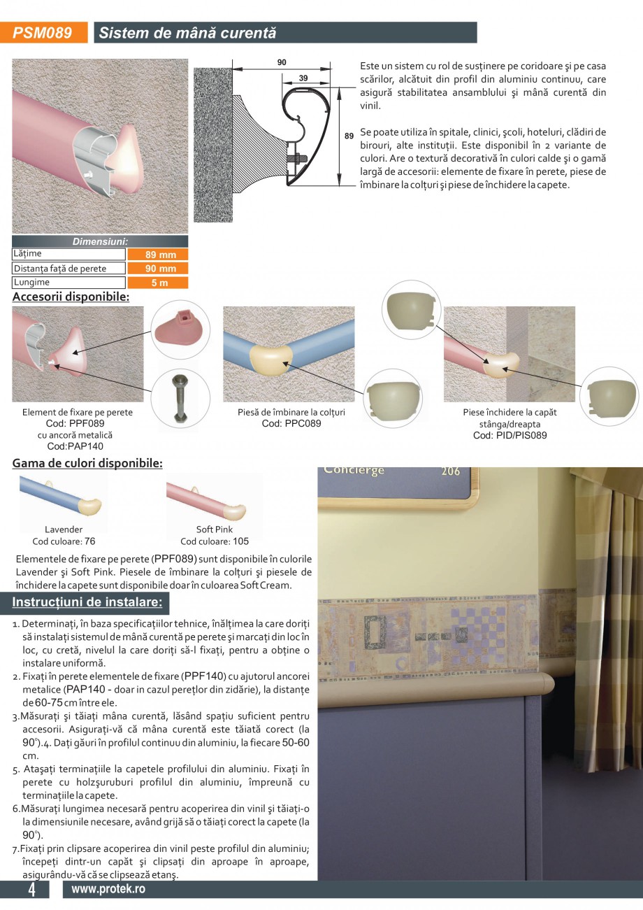 Pagina 3-Sistem pentru protectia peretilor cu mana curenta (89 mm) PROTEK PSM089 Fisa tehnica Engleza rudat...