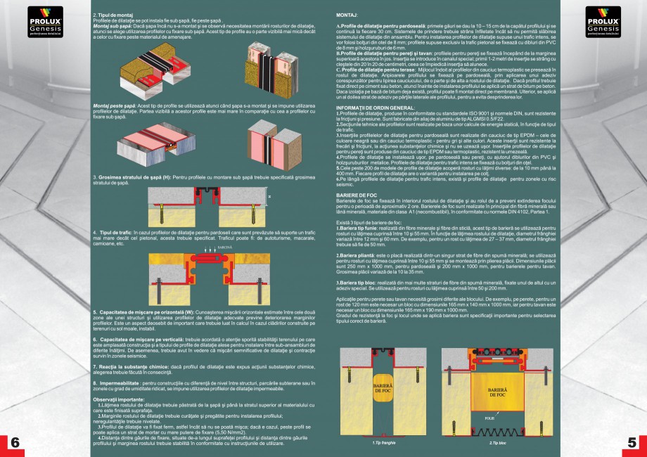 Pagina 4-Profile pentru rosturi de dilatatie PROLUX MLB100, GOA603, GOA803, SCG002, MSA100, MSA125 Catalog,...