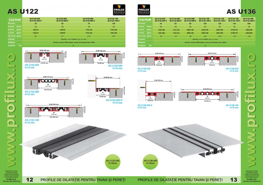 Pagina 7-Profile pentru rosturi de dilatatie PROLUX MLB100, GOA603, GOA803, SCG002, MSA100, MSA125 Catalog,...