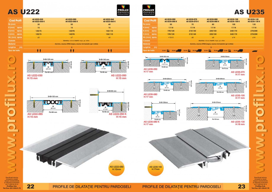 Pagina 12-Profile pentru rosturi de dilatatie PROLUX MLB100, GOA603, GOA803, SCG002, MSA100, MSA125 Catalog,...