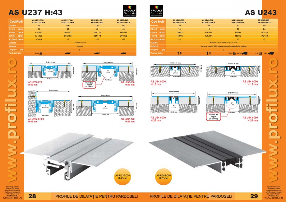 Pagina 15-Profile pentru rosturi de dilatatie PROLUX MLB100, GOA603, GOA803, SCG002, MSA100, MSA125 Catalog,...