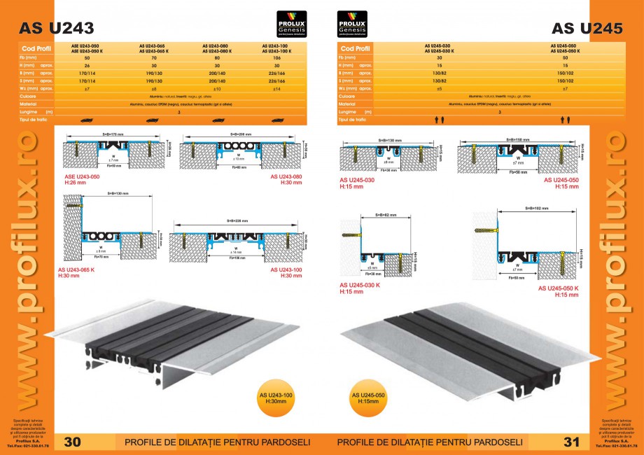 Pagina 16-Profile pentru rosturi de dilatatie PROLUX MLB100, GOA603, GOA803, SCG002, MSA100, MSA125 Catalog,...