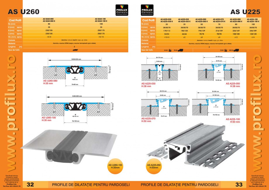 Pagina 17-Profile pentru rosturi de dilatatie PROLUX MLB100, GOA603, GOA803, SCG002, MSA100, MSA125 Catalog,...