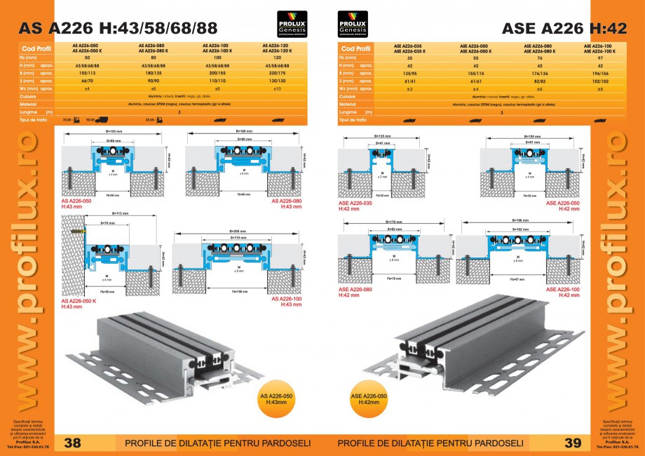 Pagina 20-Profile pentru rosturi de dilatatie PROLUX MLB100, GOA603, GOA803, SCG002, MSA100, MSA125 Catalog,...