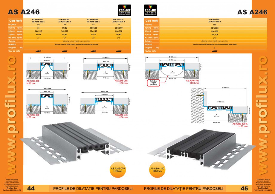 Pagina 23-Profile pentru rosturi de dilatatie PROLUX MLB100, GOA603, GOA803, SCG002, MSA100, MSA125 Catalog,...