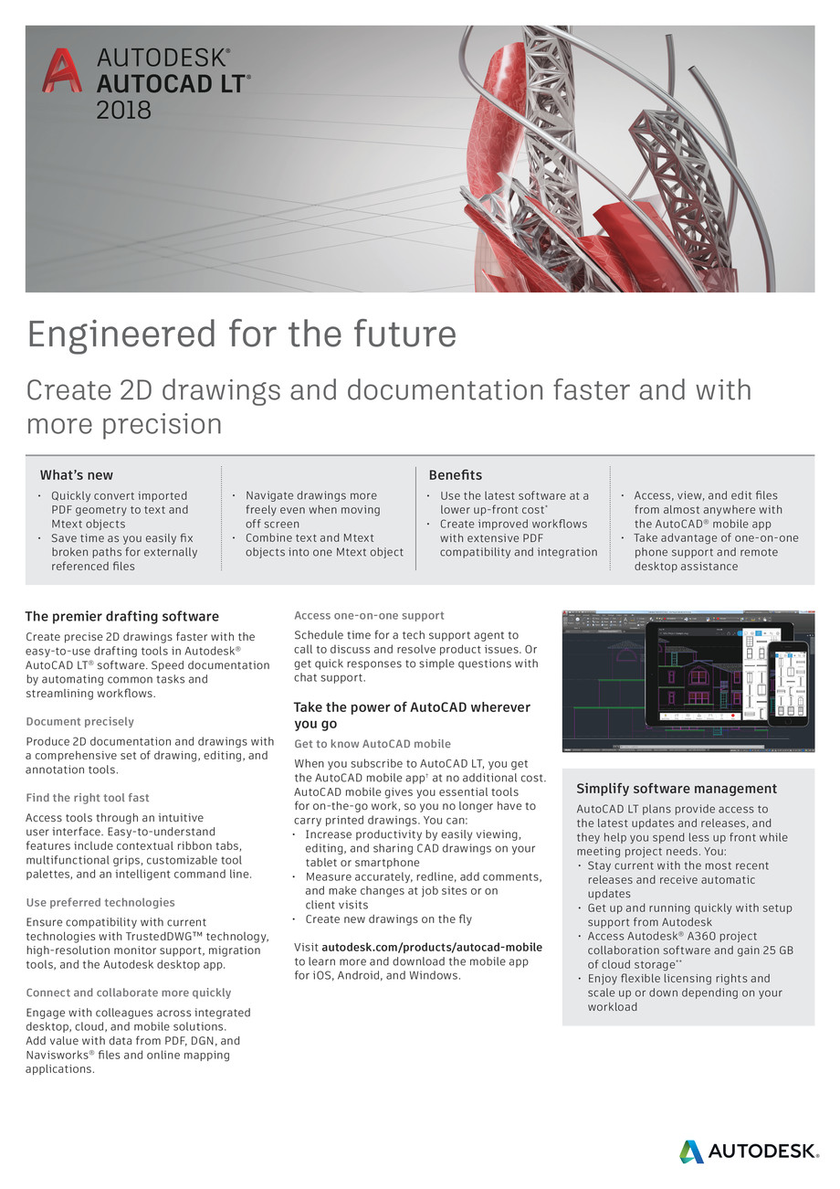 Pagina 1-Brosura AutoCAD LT 2018 