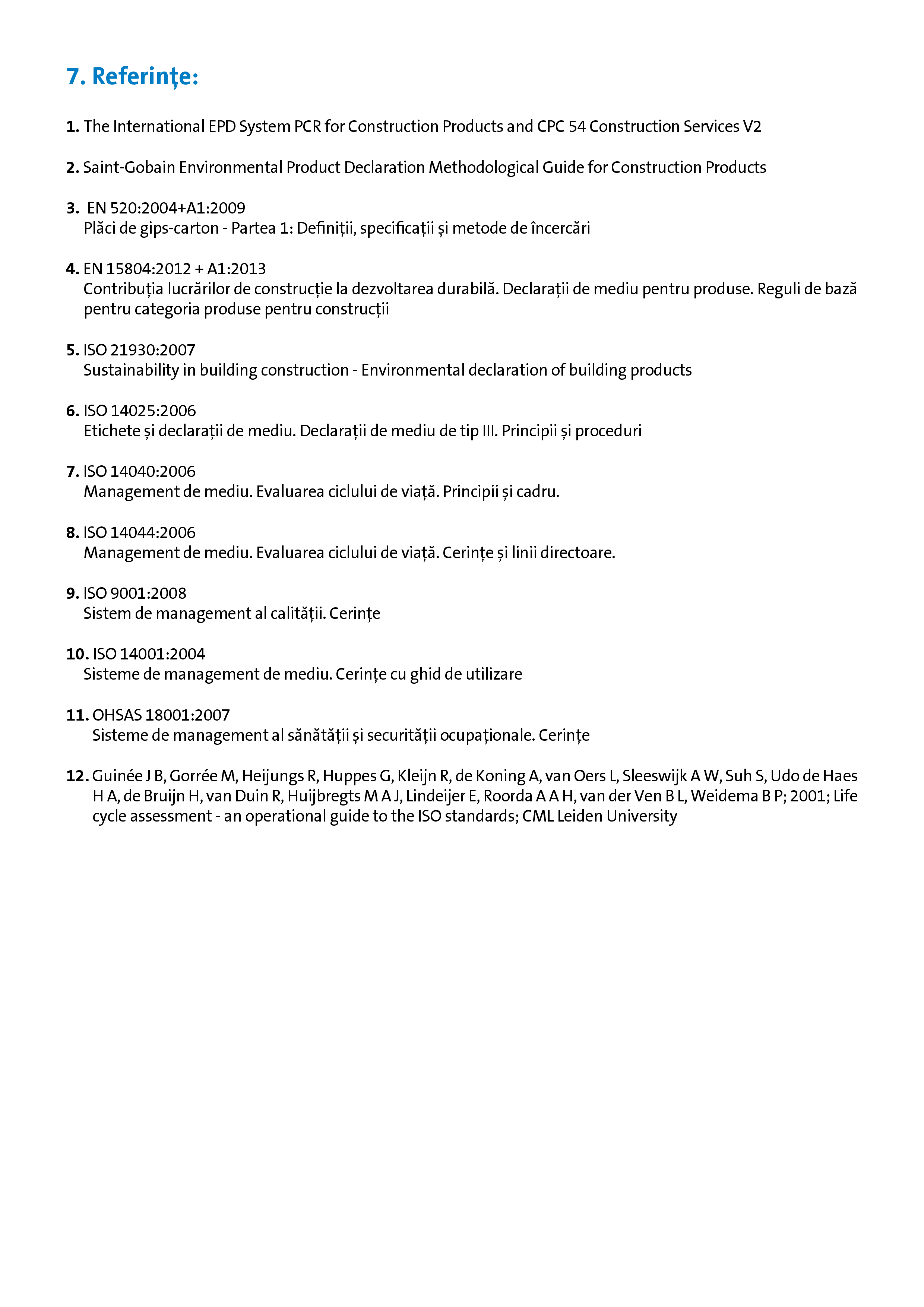 Pagina 15 - Declaratie de mediu pentru Rigips RF tip F 12.5 
