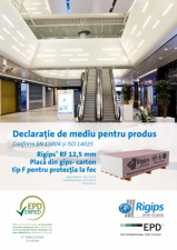 Declaratie de mediu pentru Rigips RF tip F 12.5