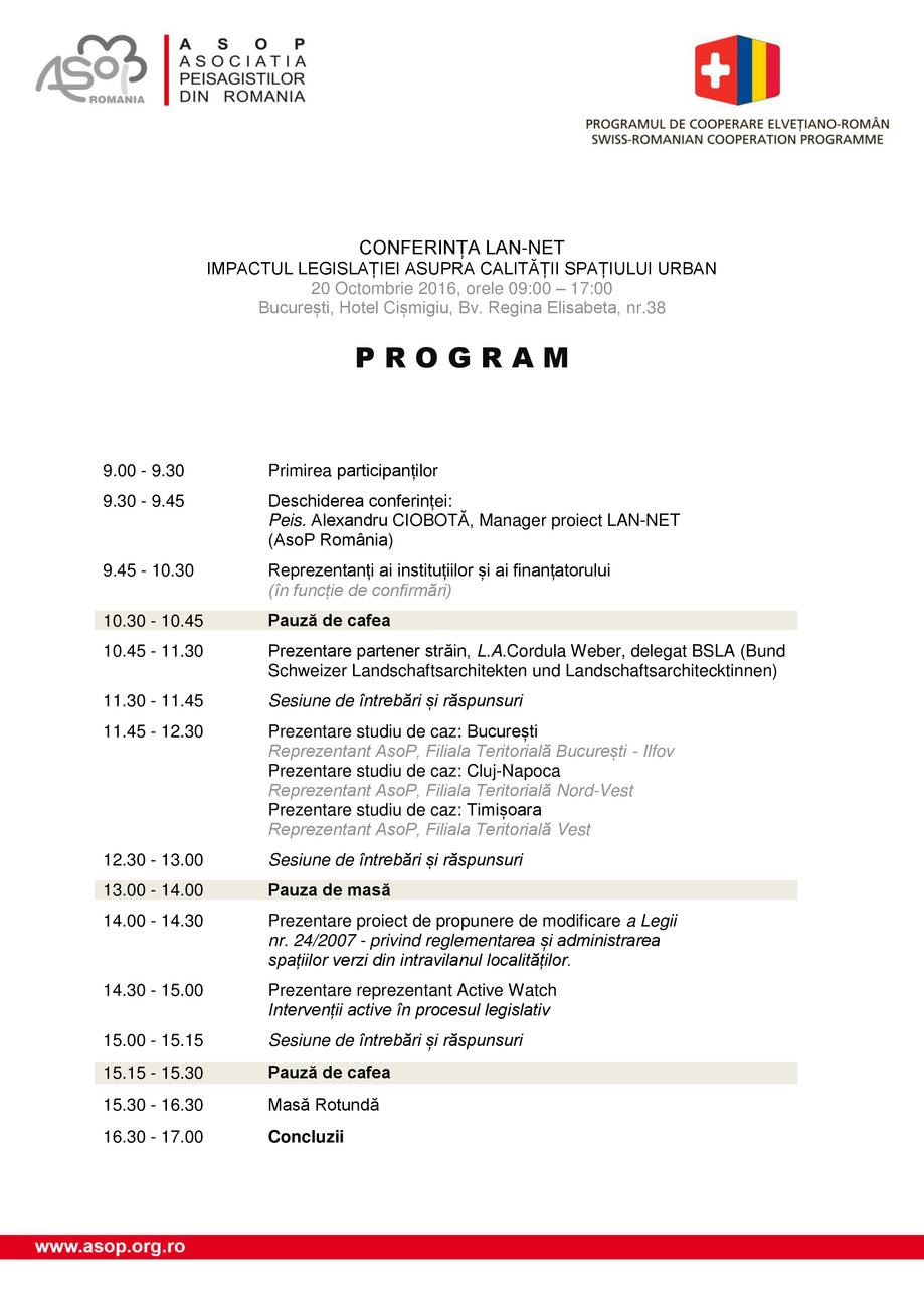 Pagina 1-AGENDA CONFERINTEI 