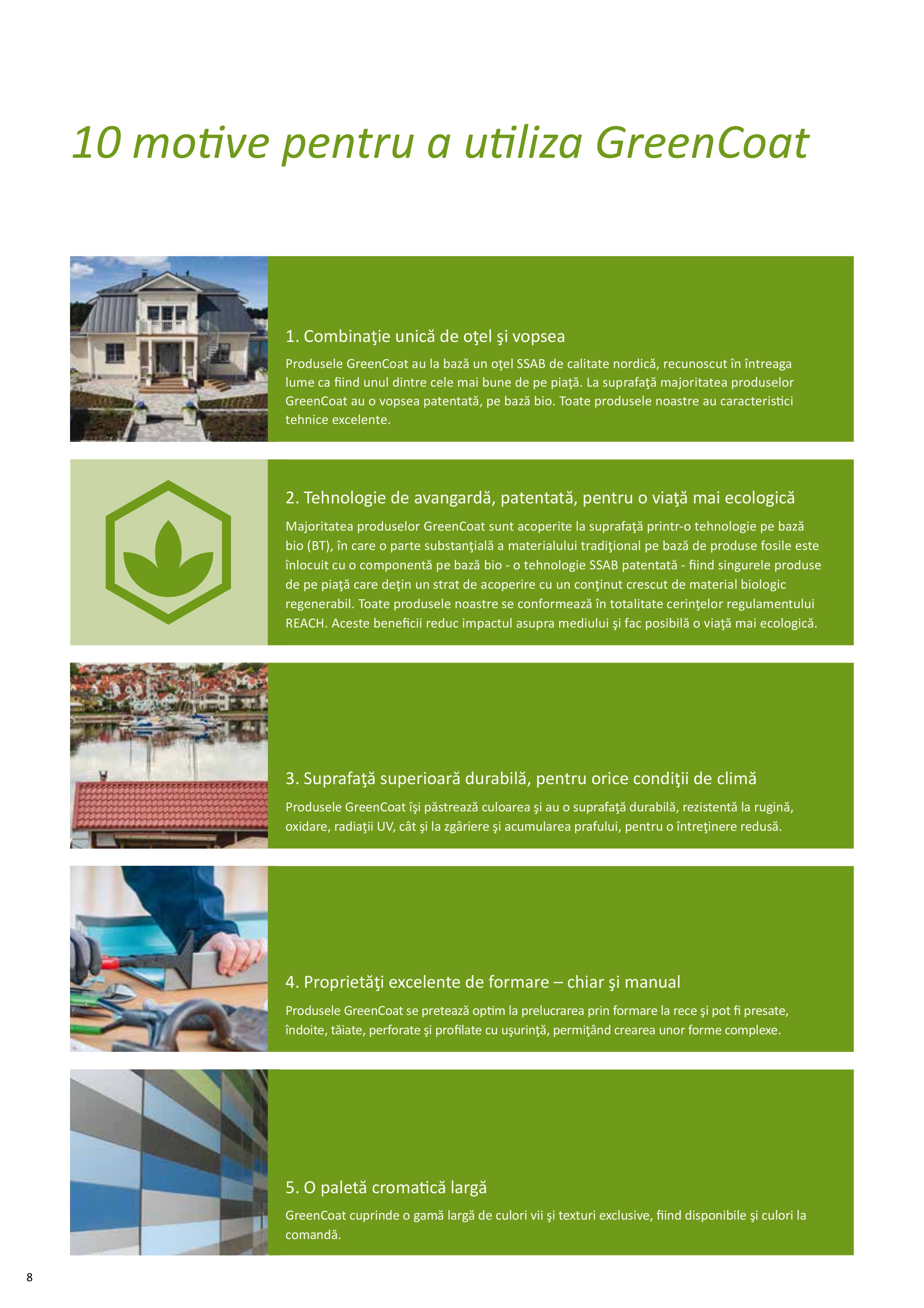 Pagina 8 - GreenCoat pentru industria constructiilor 
