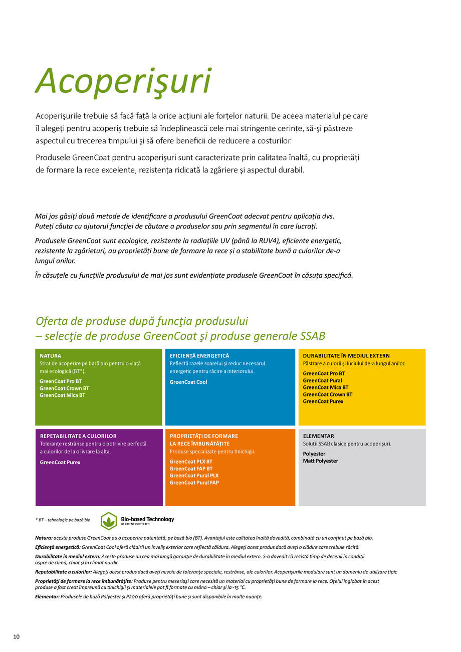 Pagina 10-GreenCoat pentru industria constructiilor 