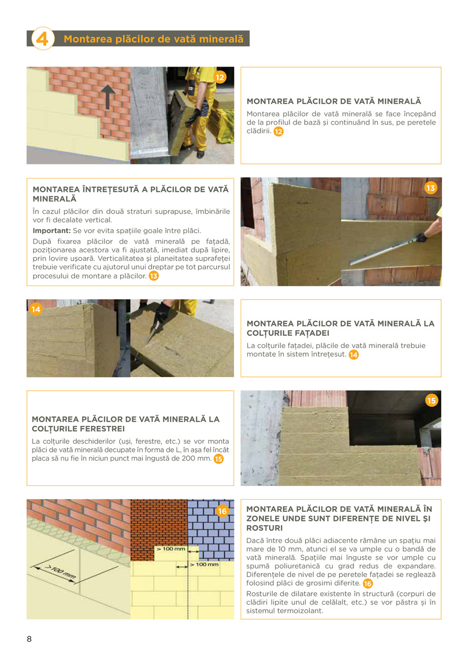 Pagina 8-Ghid montaj termosistem cu vată minerală 