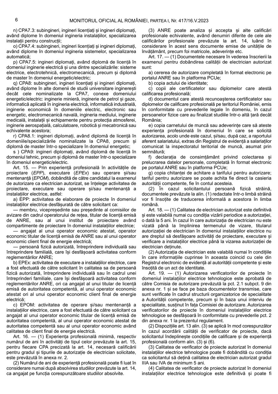 Pagina 5-Regulament autorizare electricieni 