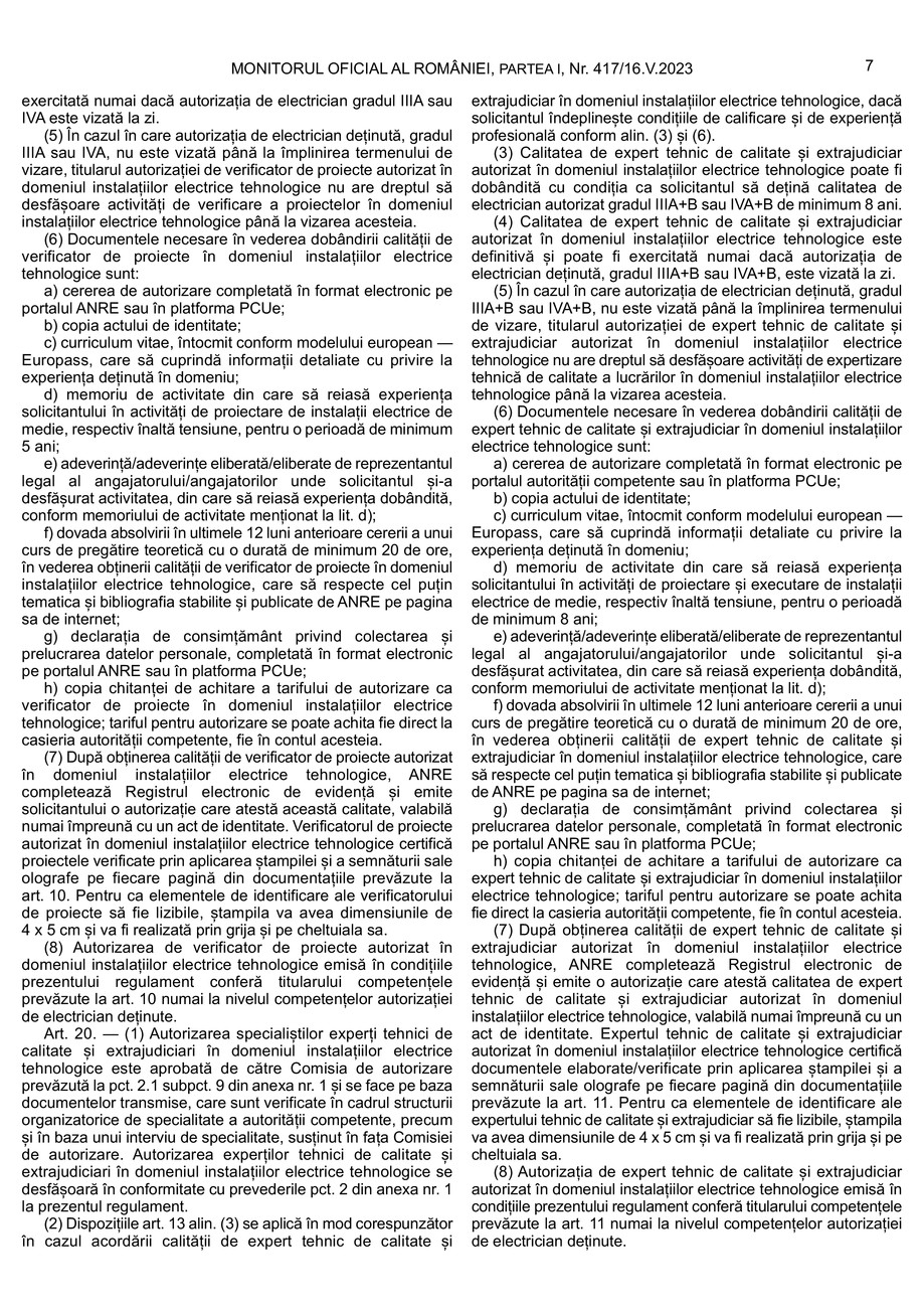 Pagina 6-Regulament autorizare electricieni 