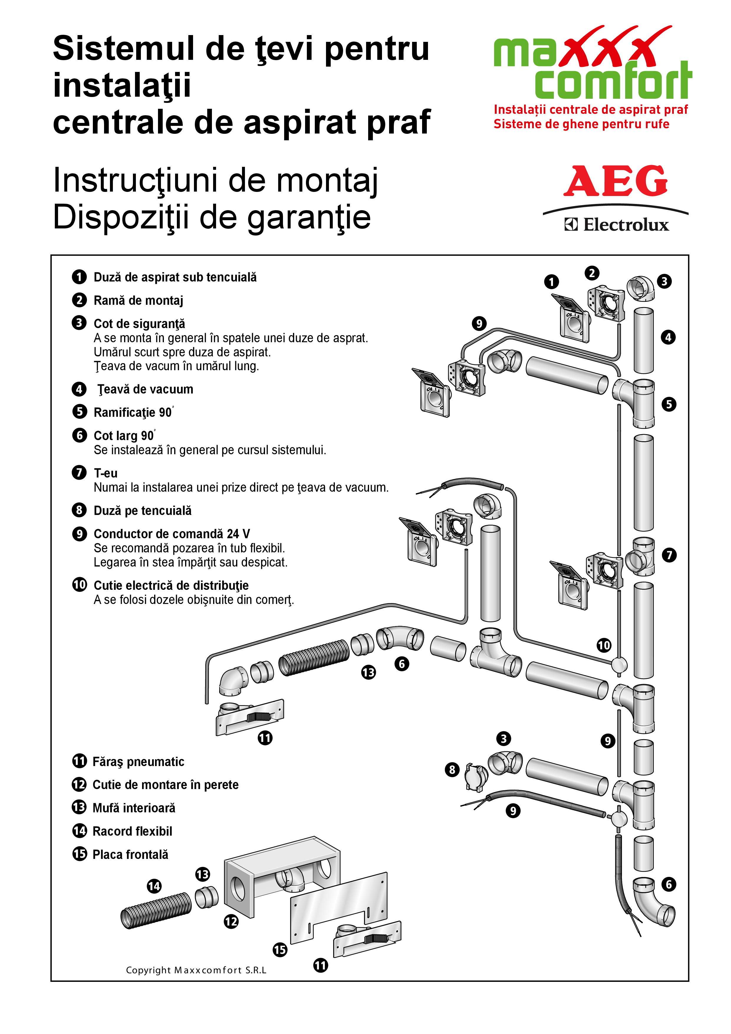 Pagina 1 - Instructiuni montaj tubulatura AEG 