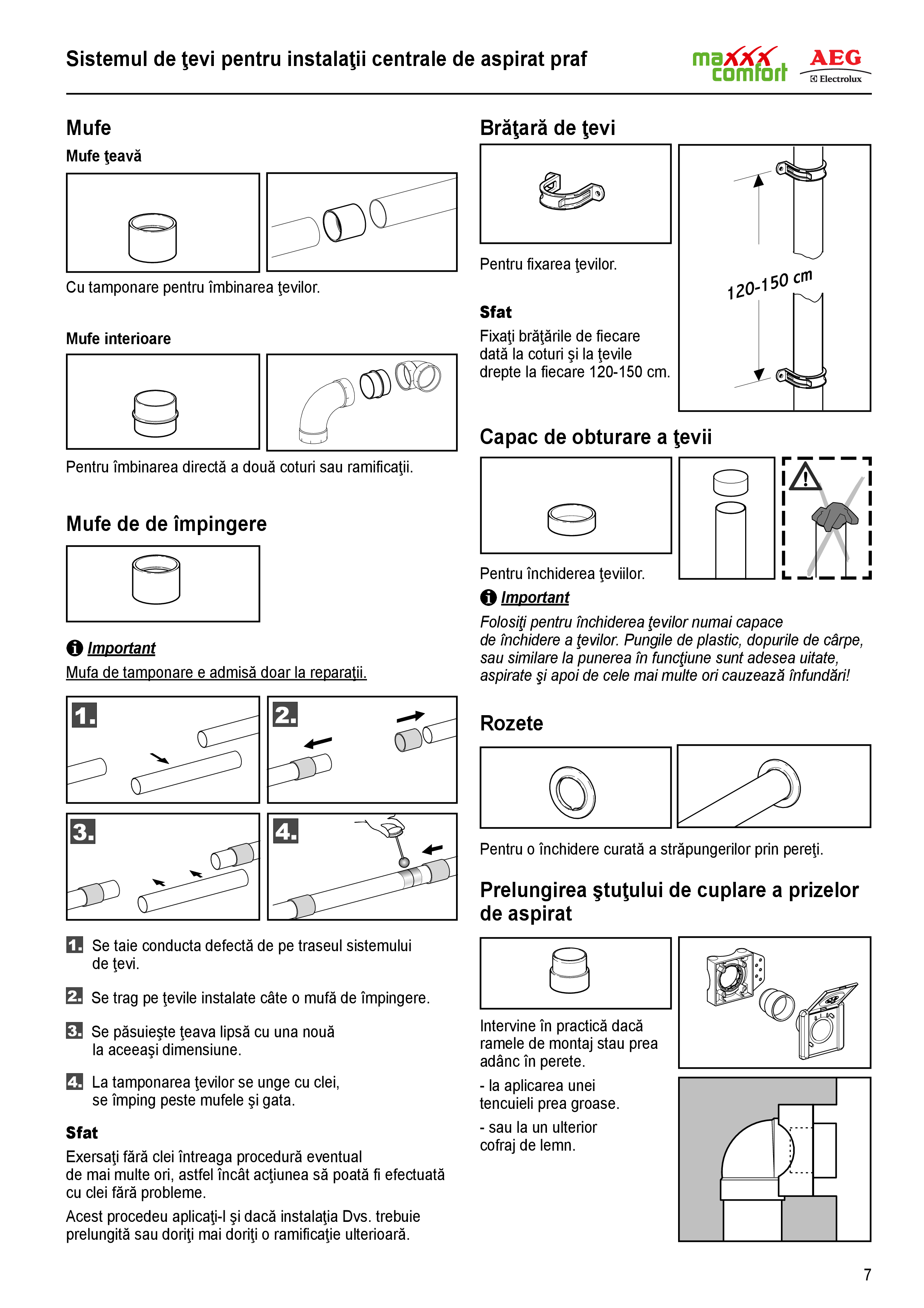 Pagina 7 - Instructiuni montaj tubulatura AEG 