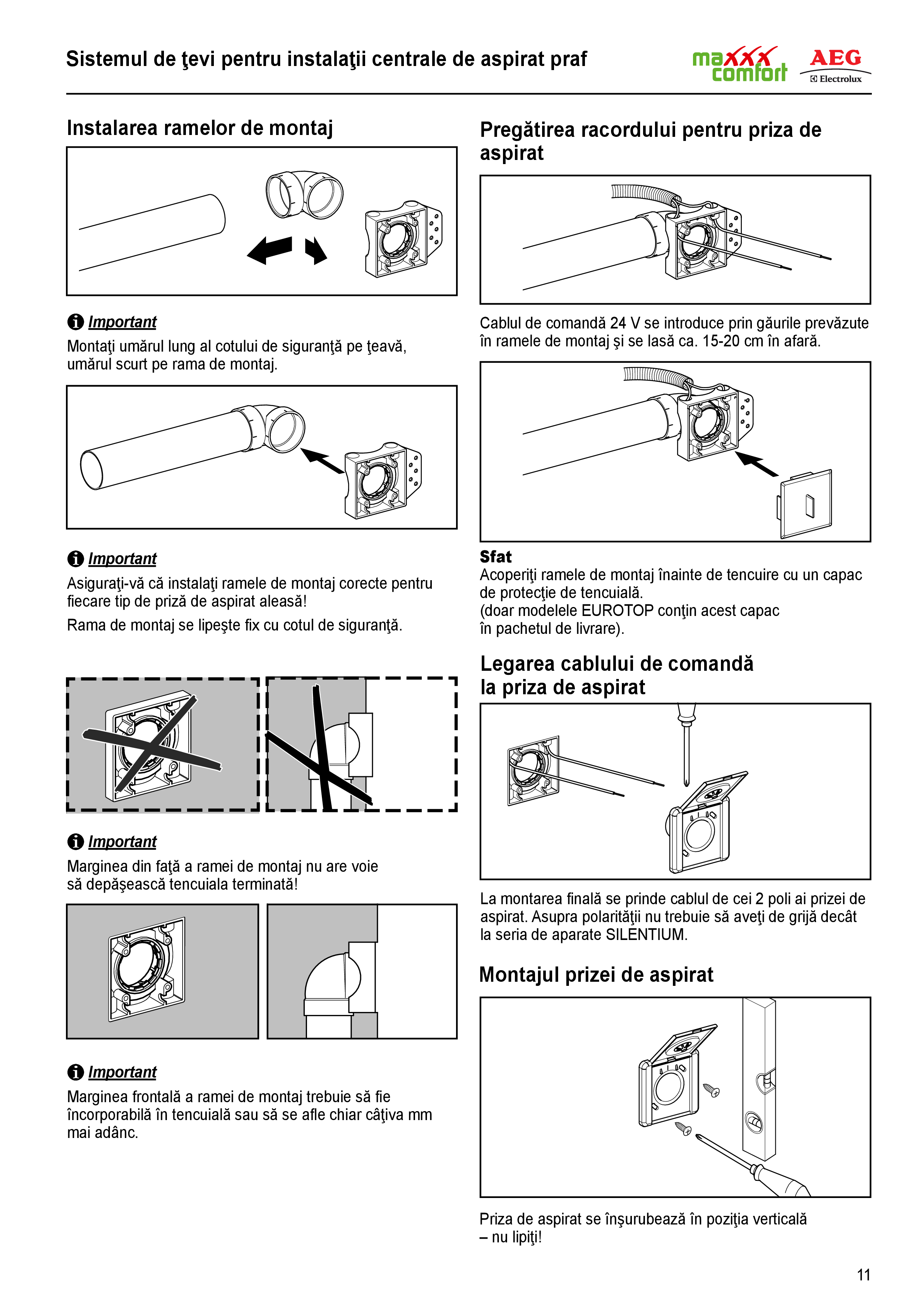 Pagina 11 - Instructiuni montaj tubulatura AEG 