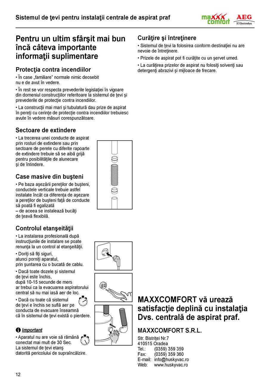 Pagina 12-Instructiuni montaj tubulatura AEG 