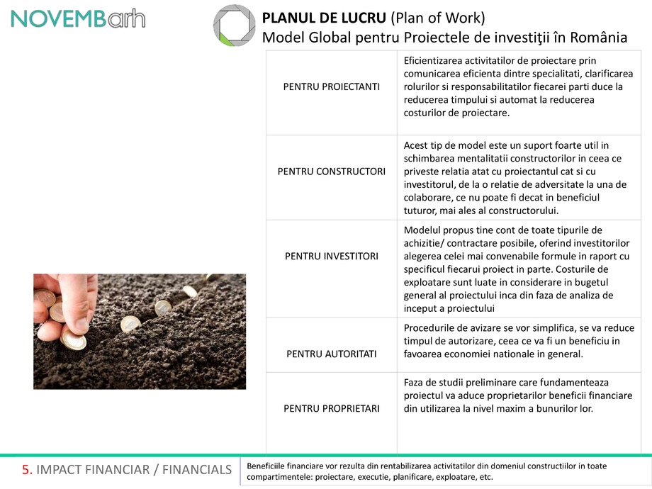 Pagina 6-Planul de lucru (Plan of Work) - Model Global pentru Proiectele de investitii in Romania 