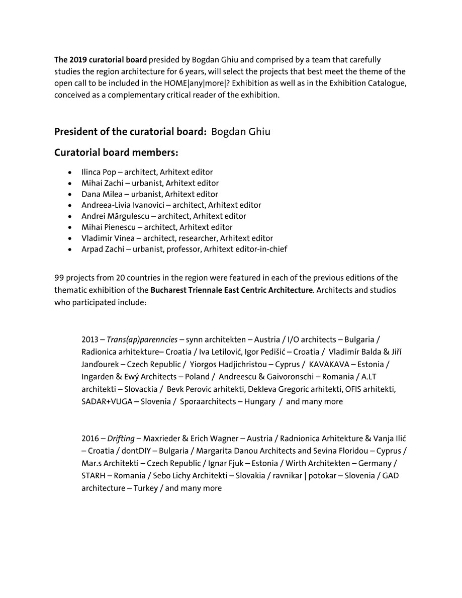 Pagina 2-Bucharest Triennale CALL THEMATIC EXHIBITION 2019 