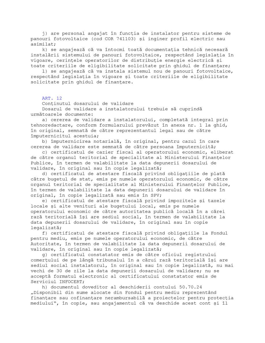 Pagina 9-Ghid de finanţare a Programului  privind instalarea sistemelor de panouri fotovoltaice  pentru...