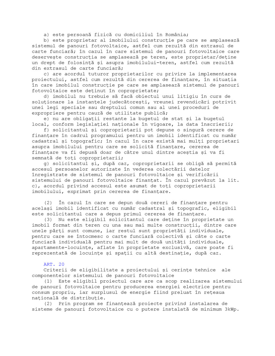 Pagina 14-Ghid de finanţare a Programului  privind instalarea sistemelor de panouri fotovoltaice  pentru...