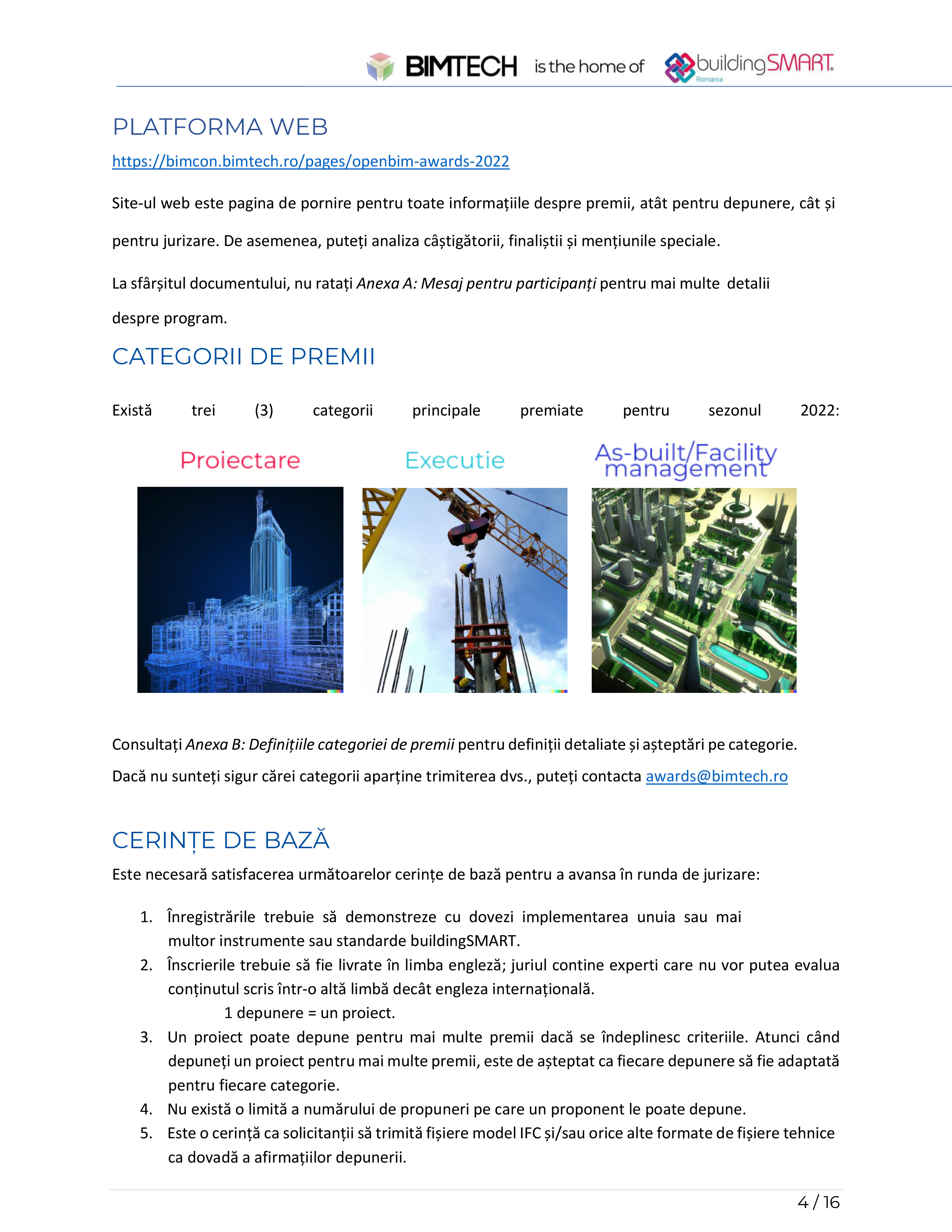 Pagina 4 - Regulamentul de inscriere bS Romania - openBIM Awards 2022 