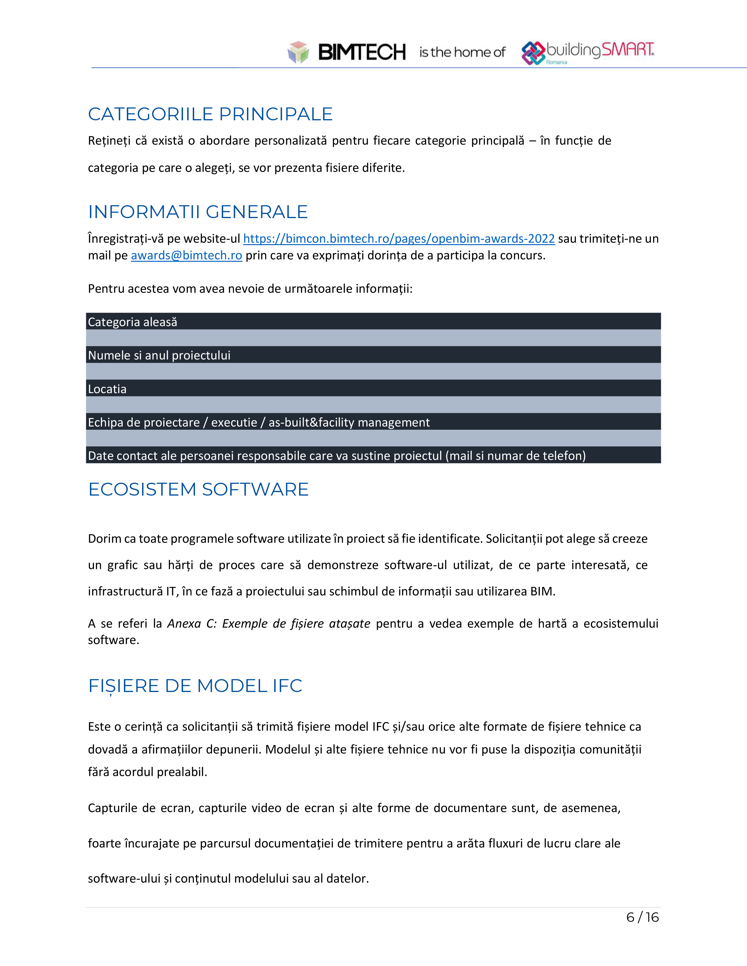 Pagina 6 - Regulamentul de inscriere bS Romania - openBIM Awards 2022 