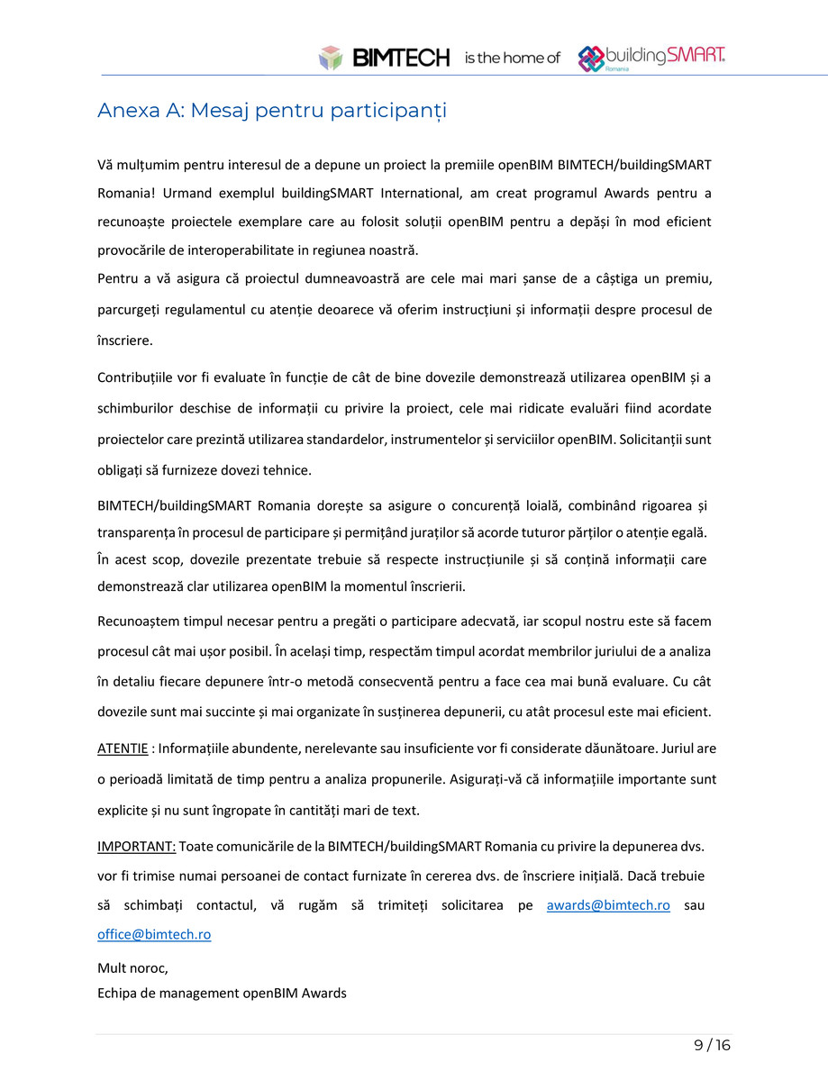 Pagina 9-Regulamentul de inscriere bS Romania - openBIM Awards 2022 