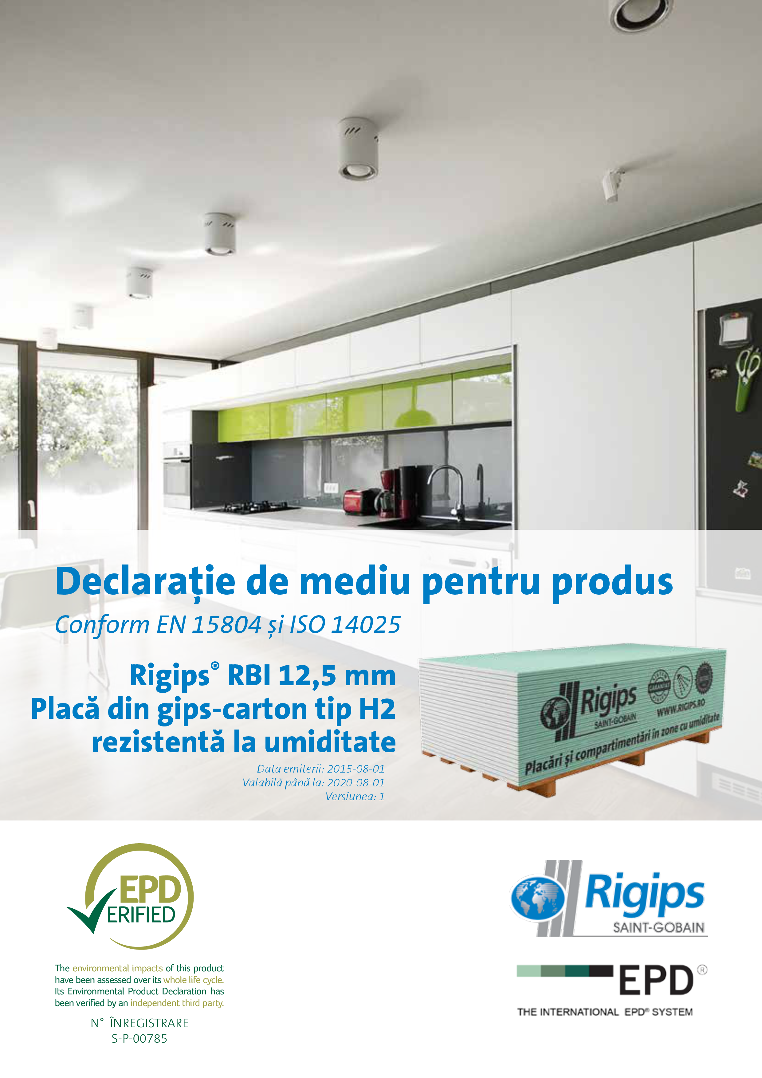 Pagina 1 - Declaratie de mediu pentru Rigips RBI tip H2 12.5  