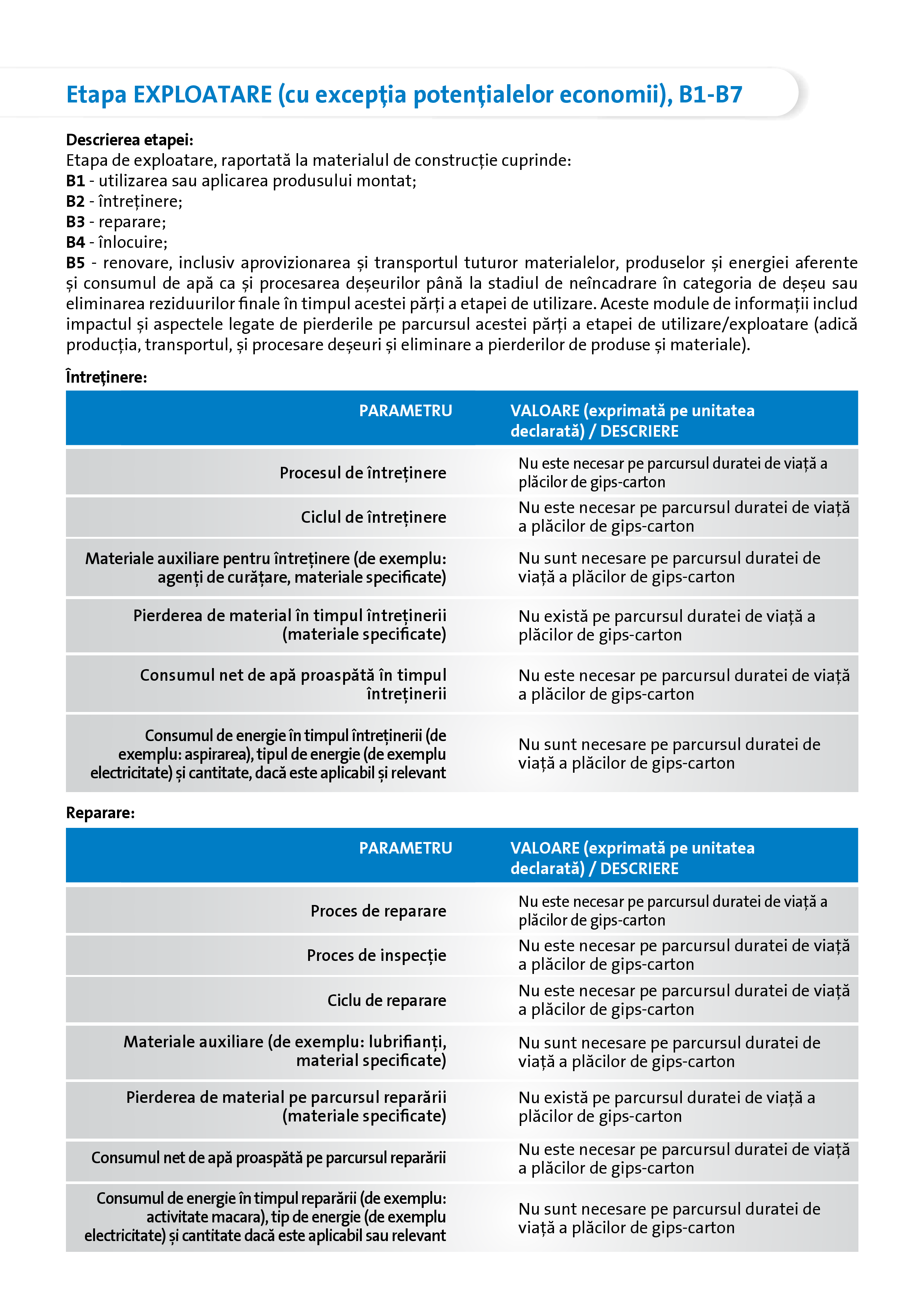 Pagina 7 - Declaratie de mediu pentru Rigips RBI tip H2 12.5  