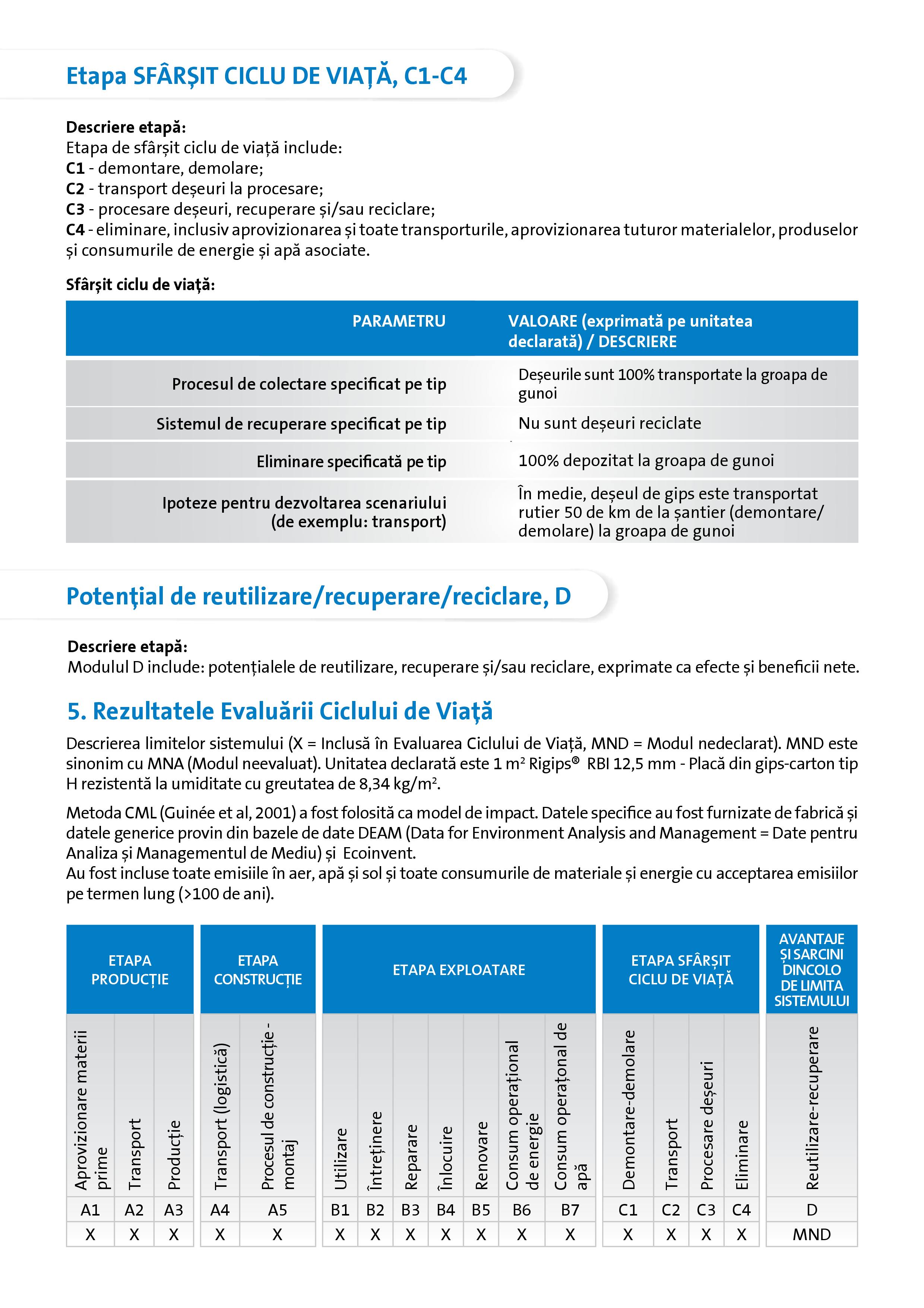 Pagina 9 - Declaratie de mediu pentru Rigips RBI tip H2 12.5  