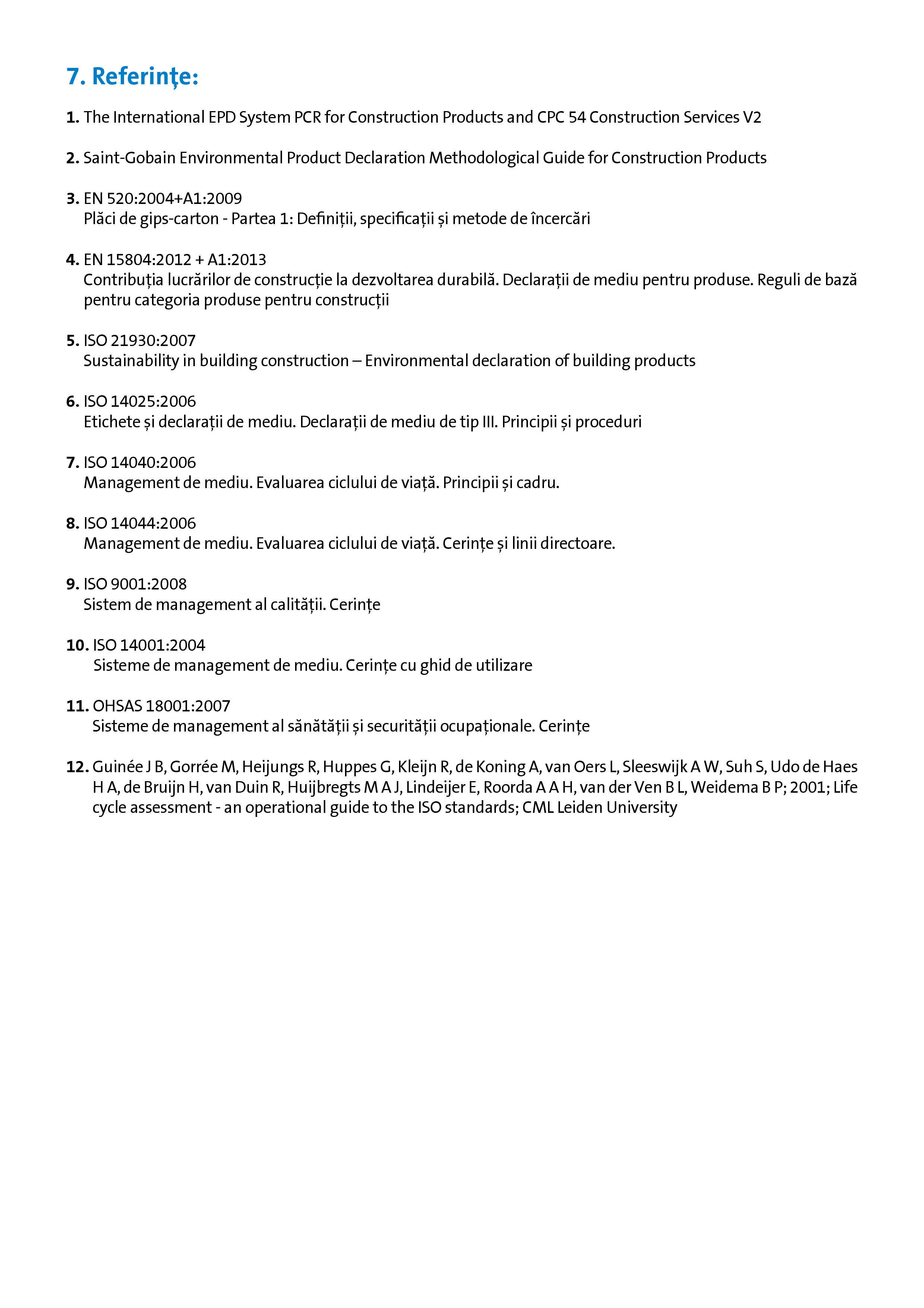 Pagina 15 - Declaratie de mediu pentru Rigips RBI tip H2 12.5  