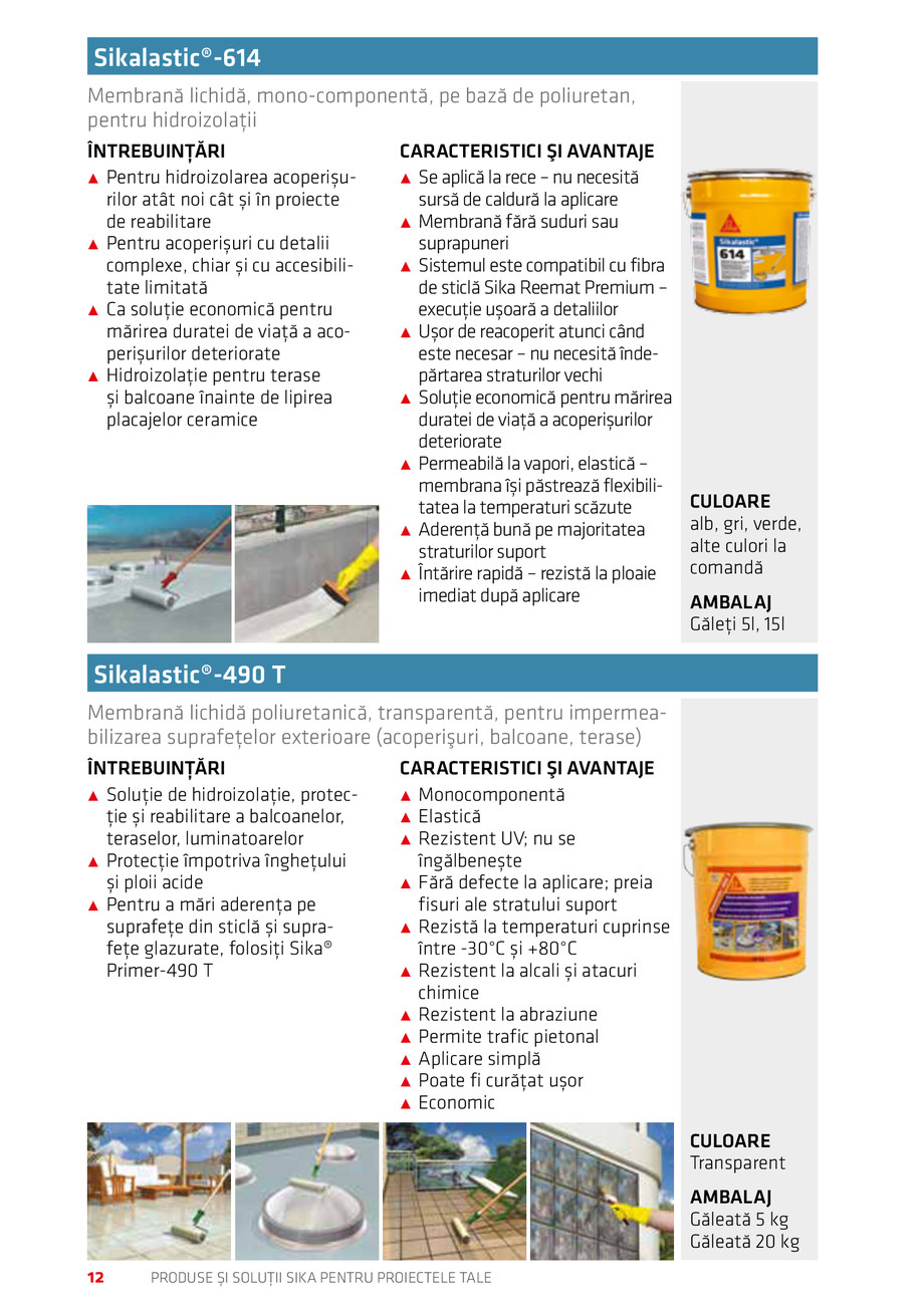 Pagina 12-Catalog Produse și soluții Sika 2018 